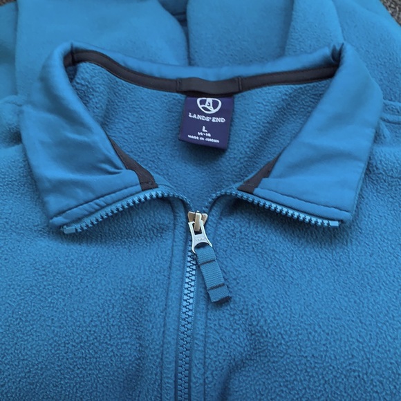 Lands’ End Teal Color Fleece Fall Facket Zipper- Like New - Ladies Large 14-16 - Picture 15 of 15
